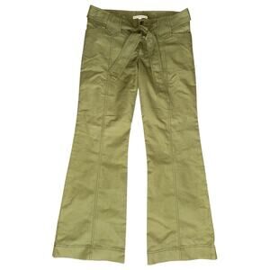 Nanette Lepore Vintage Women’s Size 4 Olive Army Green Belted Flared Pants